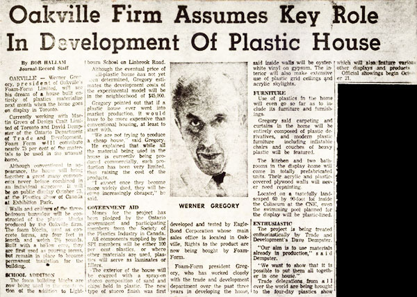 History of ICFs - Article on Werner Gregory and Foam Form and the Plastic House