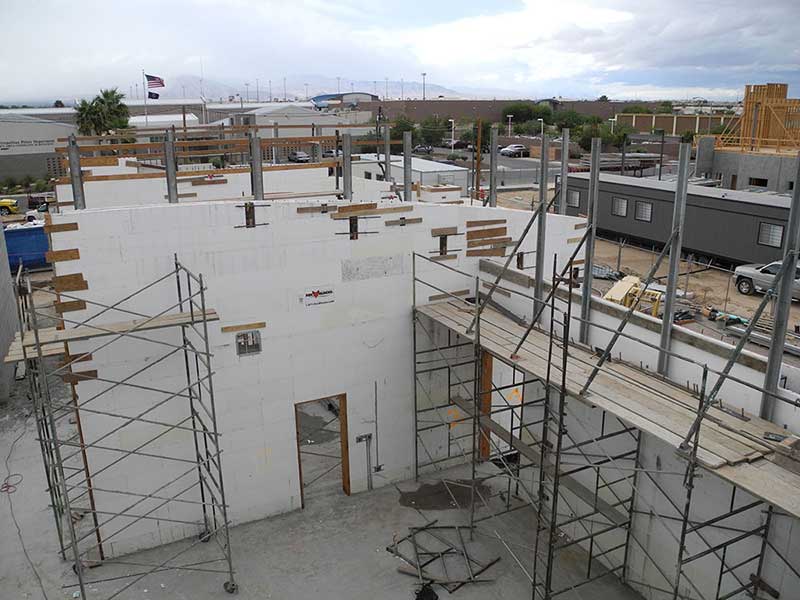 Award Winning Fox Blocks ICF LEED Silver Government Project - Fire Station 107 in Las Vegas NV - Green Harbor Building Systems GA