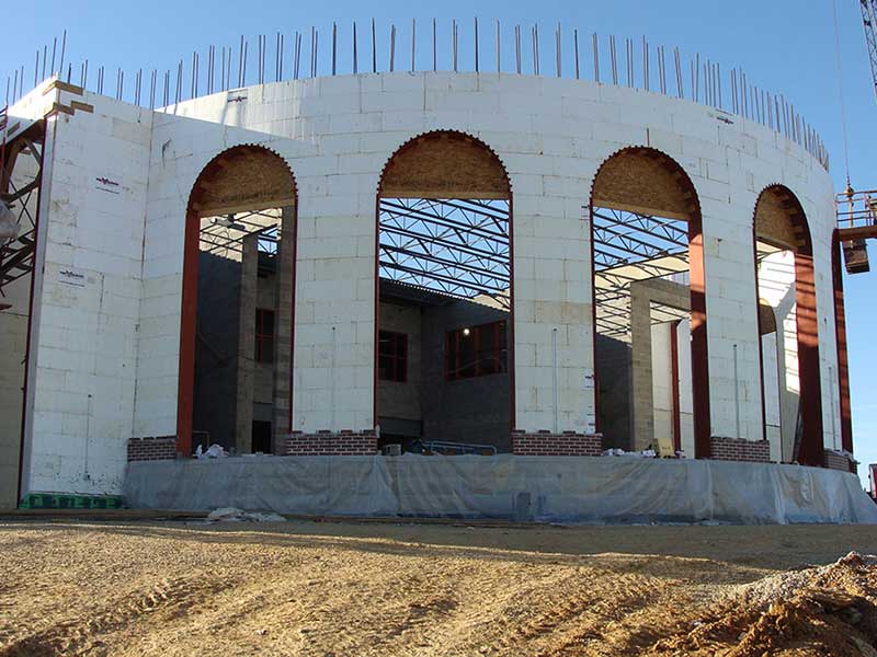 High School Rebuilt after Hurricane Katrina in LA - Quad-Deck concrete floor construction